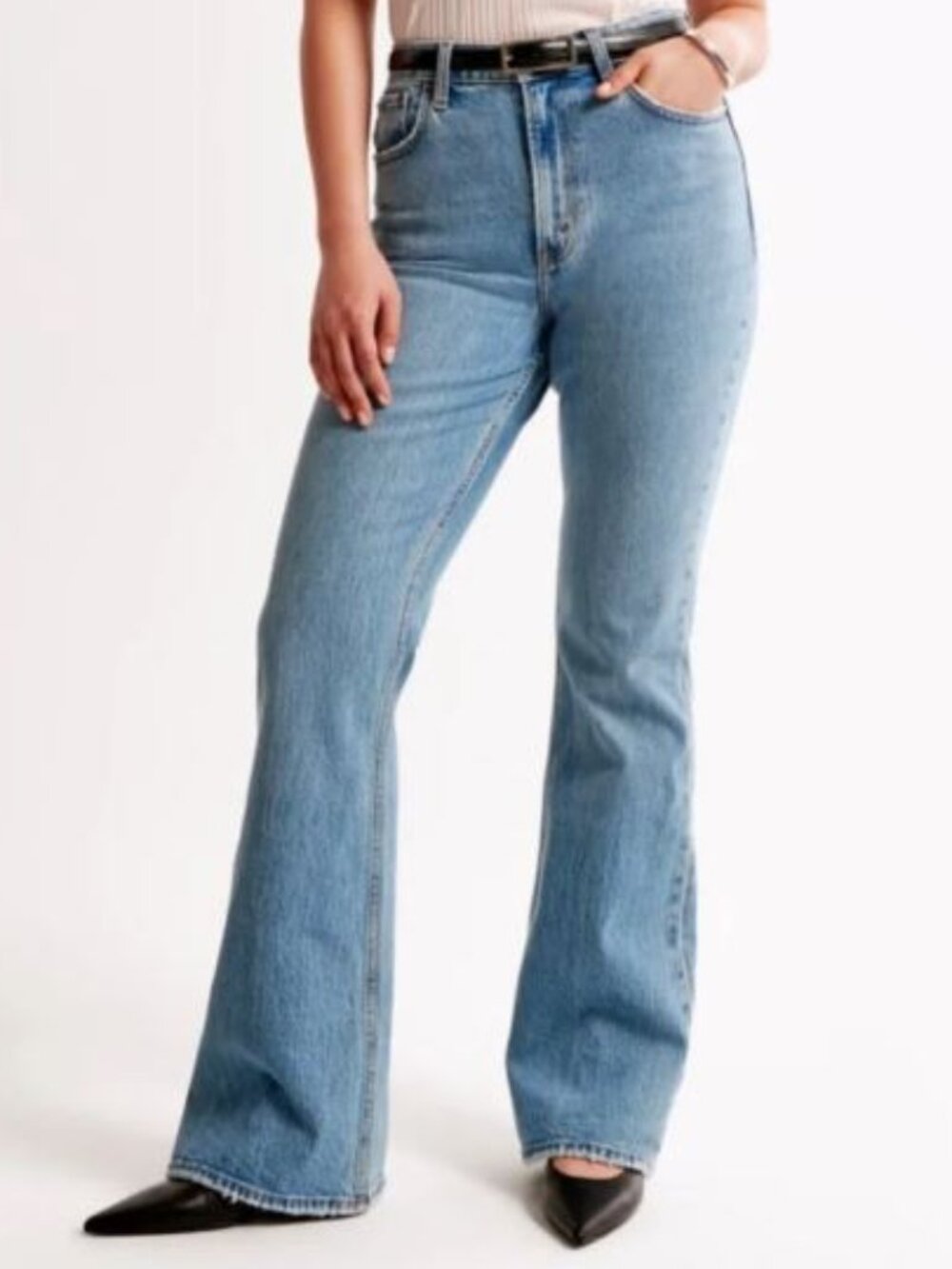 Abercrombie & Fitch Curve Love High Rise Vintage Flare Jean
